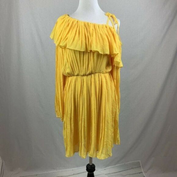 Revolve Endless Rose Dress Pleated One Shoulder - Picture 6 of 7